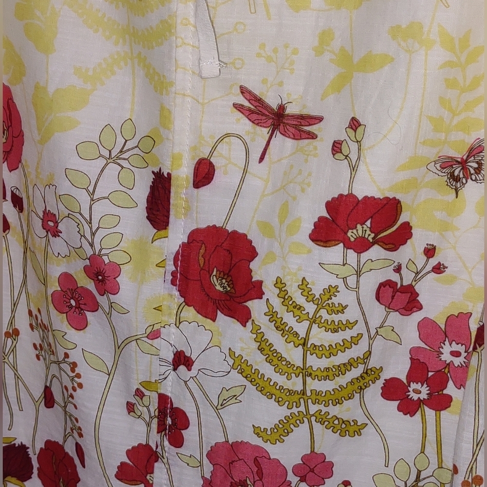 Eddie Bauer 100% Cotton Midi Skirt Size 8 Cottagecore Dainty Vintage Vibes - Picture 7 of 10